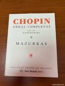 Musical scores: Chopin Mazurkas Paderewski X